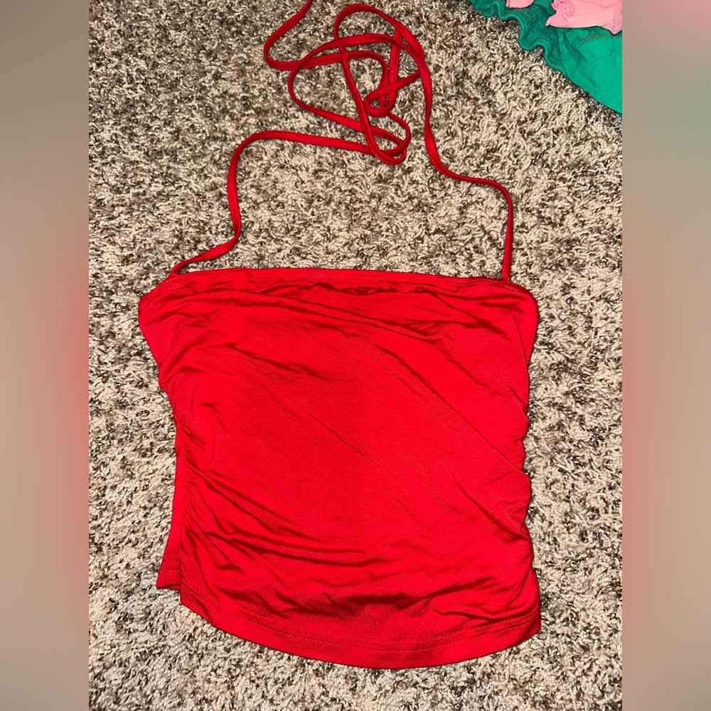 Red Women's Halter Top